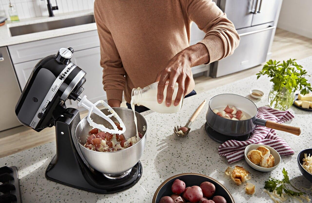KitchenAid Classic Series 4.5 Qt Tilt-Head Stand Mixer – 275W, 10 Speeds, White