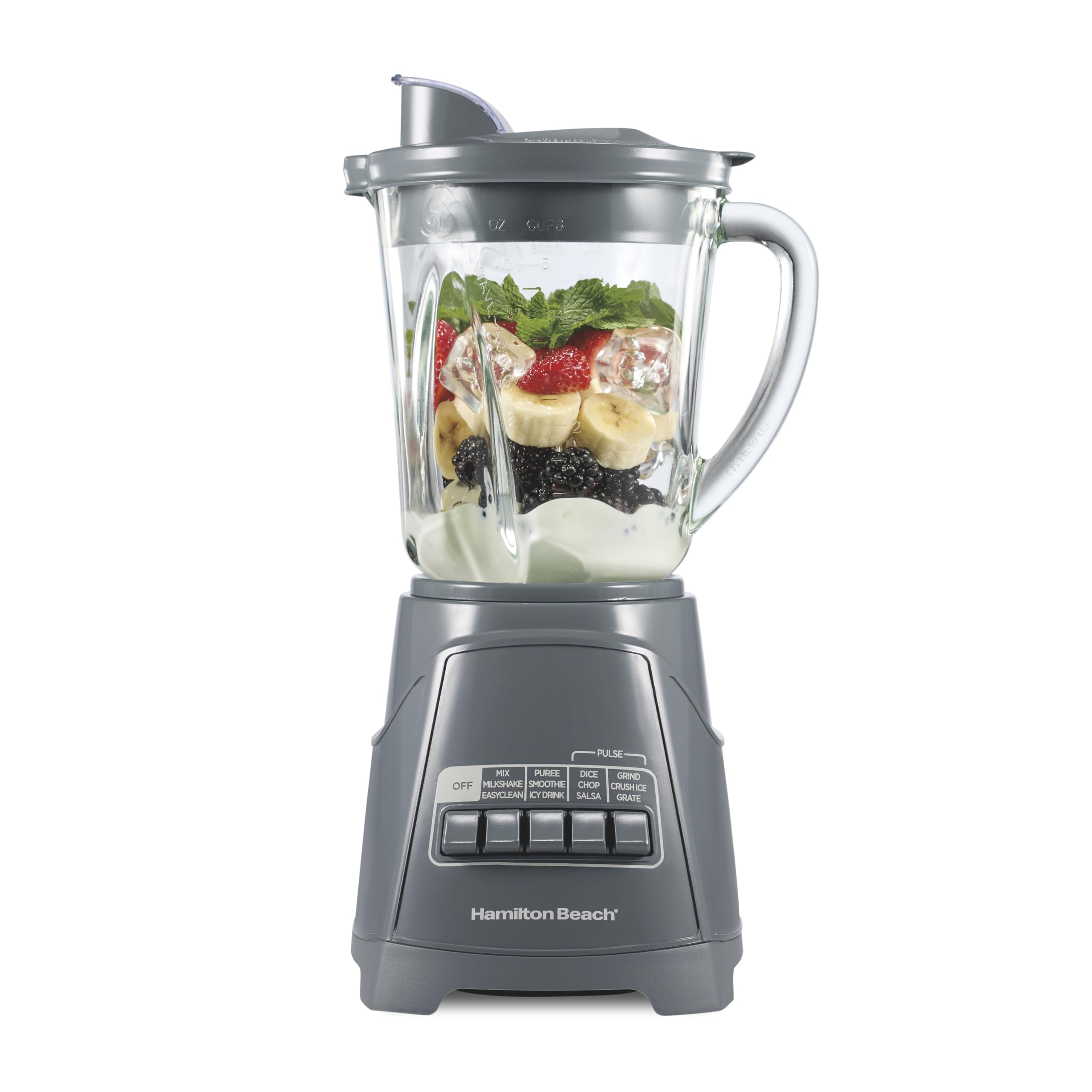 Hamilton Beach Power Elite Wave Action Blender – 700W, 40 oz Glass Jar, 12 Functions