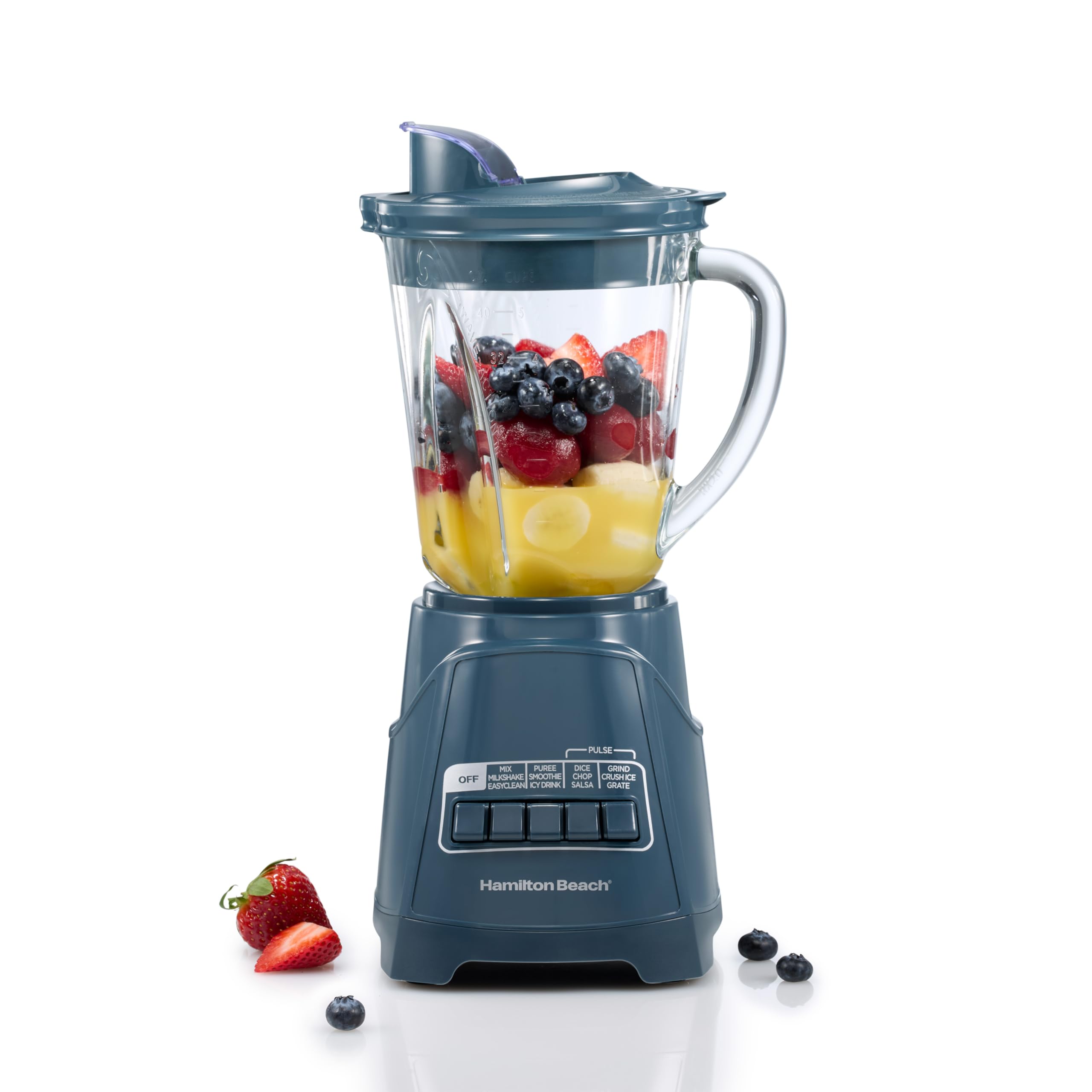 Hamilton Beach Power Elite Wave Action Blender – 700W, 40 oz Glass Jar, 12 Functions