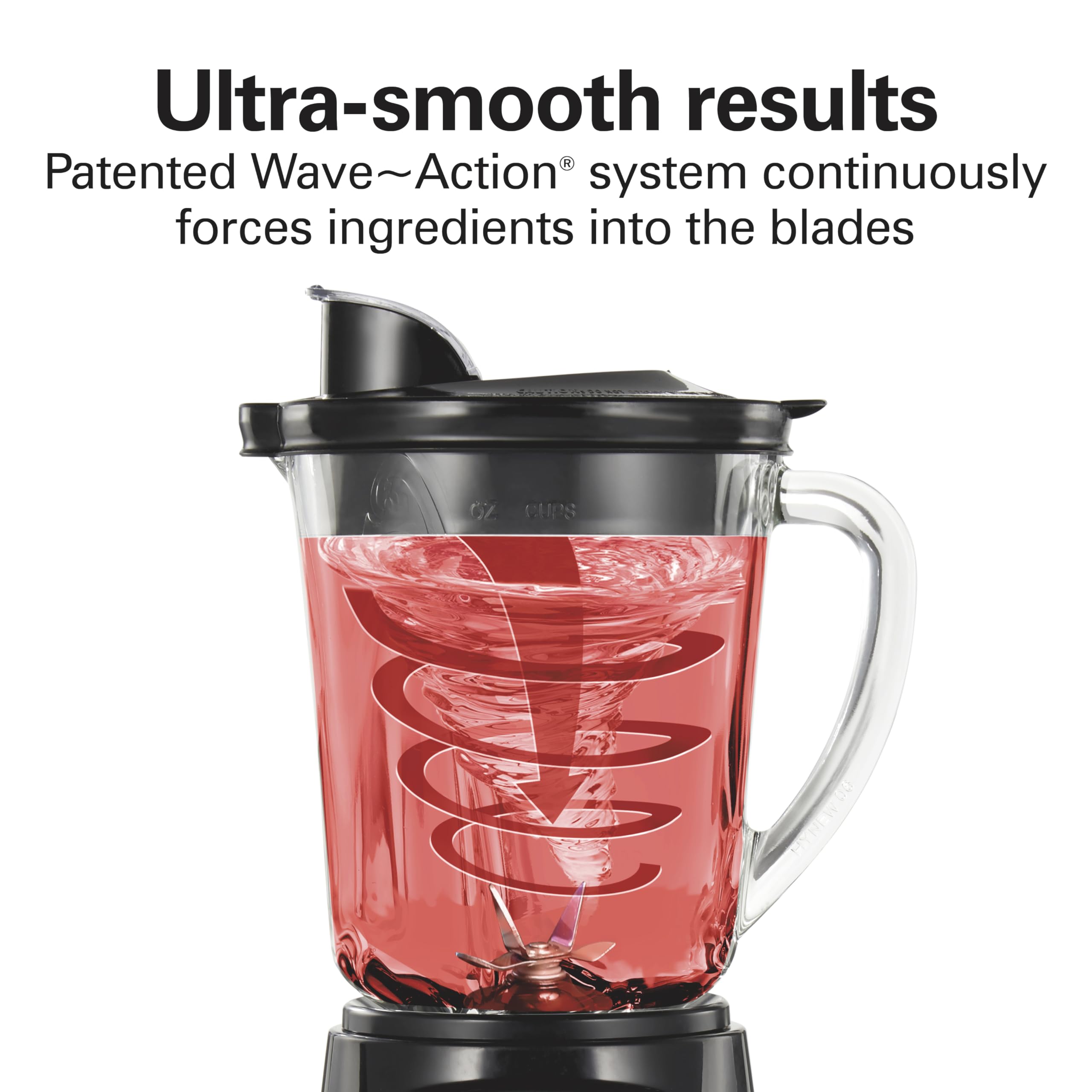 Hamilton Beach Power Elite Wave Action Blender – 700W, 40 oz Glass Jar, 12 Functions