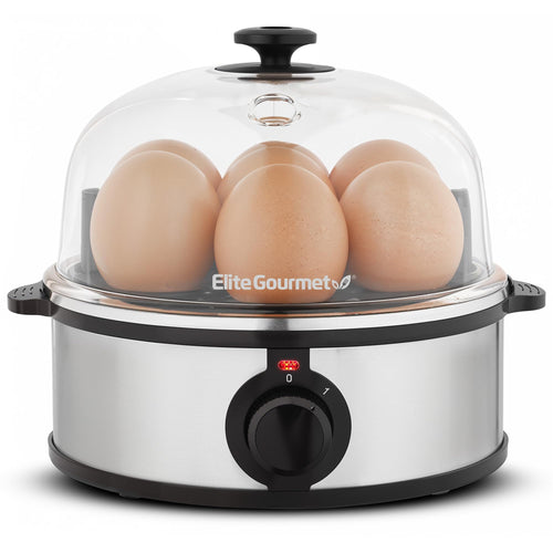 Elite Gourmet Easy Egg Cooker – 7-Egg Electric Cooker with Auto Shut-Off, Retro Mint