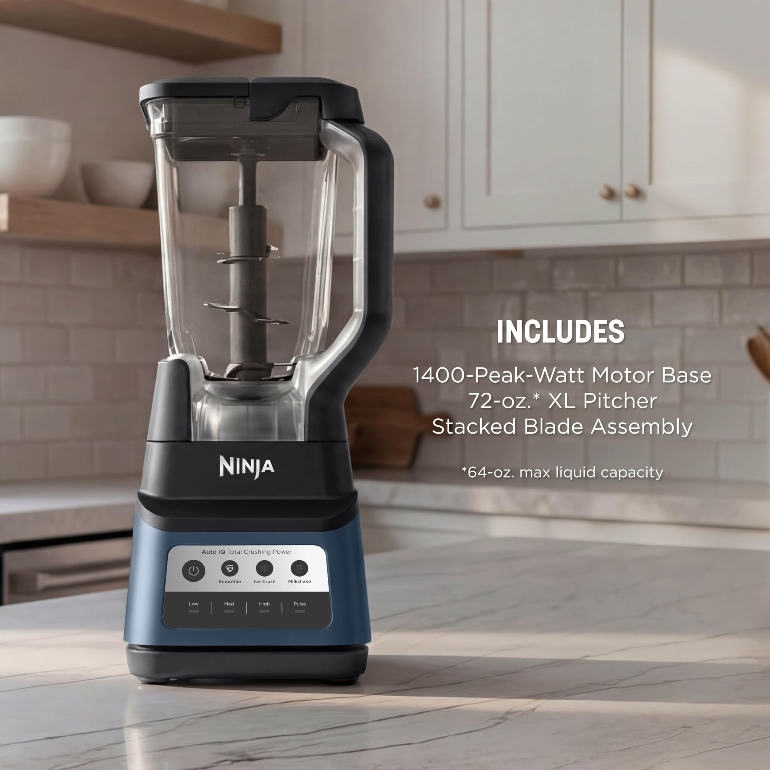 Ninja Professional Plus Blender with Auto-iQ | Smoothie and Ice Cream Maker, Frozen Drink Mixer, Margarita Machine | 3 Auto-iQ Presets, 1400W, 72-oz. Total Crushing Pitcher | Dark Grey | BN701
