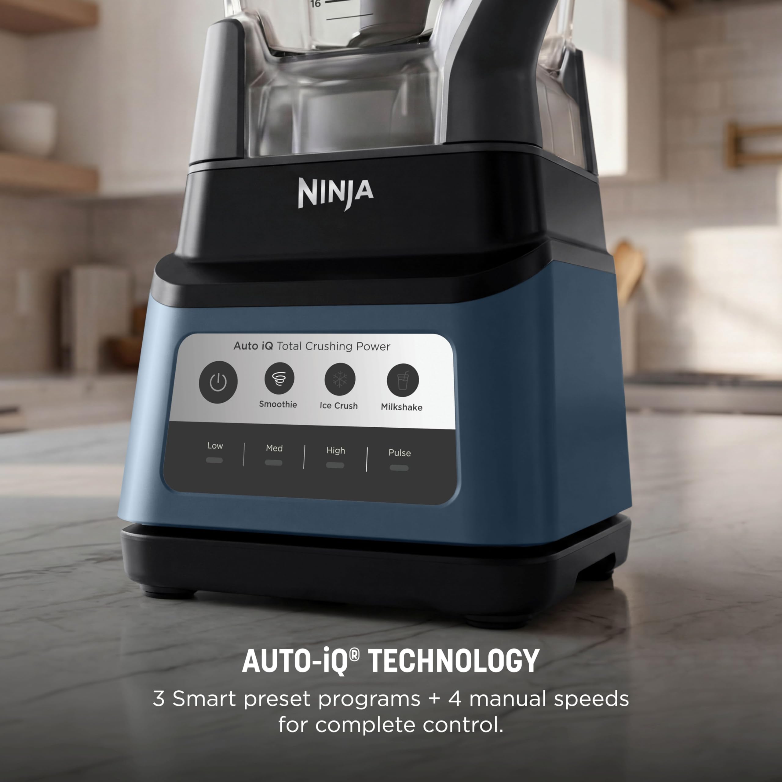 Ninja Professional Plus Blender with Auto-iQ | Smoothie and Ice Cream Maker, Frozen Drink Mixer, Margarita Machine | 3 Auto-iQ Presets, 1400W, 72-oz. Total Crushing Pitcher | Dark Grey | BN701