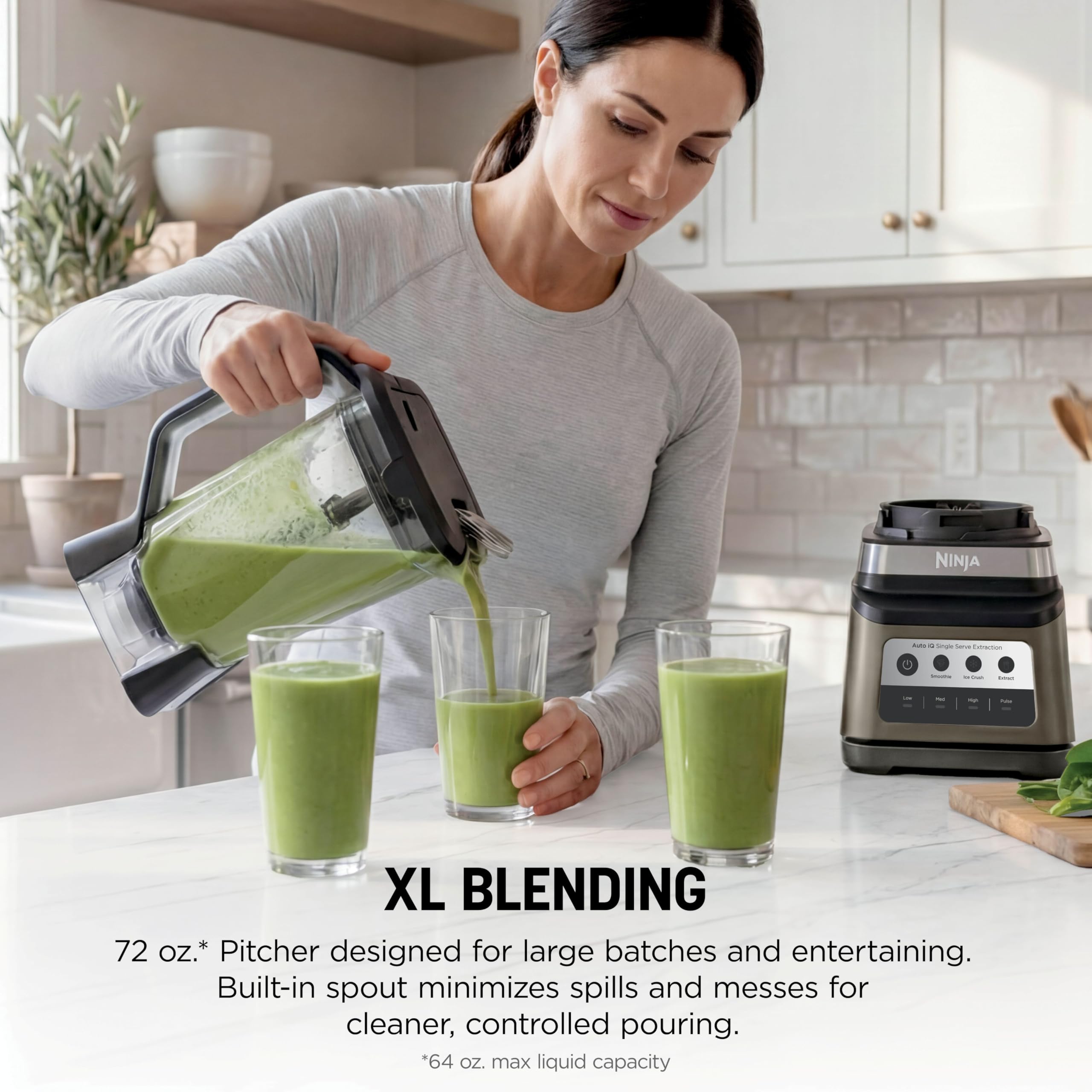 Ninja Professional Plus Blender with Auto-iQ | Smoothie and Ice Cream Maker, Frozen Drink Mixer, Margarita Machine | 3 Auto-iQ Presets, 1400W, 72-oz. Total Crushing Pitcher | Dark Grey | BN701