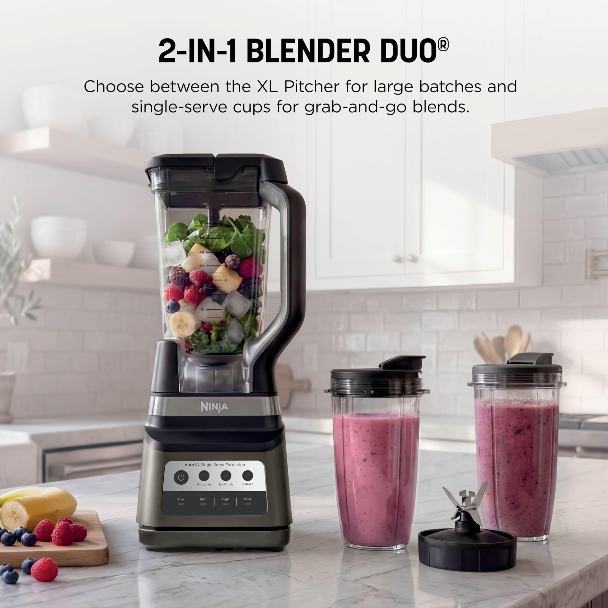 Ninja Professional Plus Blender with Auto-iQ | Smoothie and Ice Cream Maker, Frozen Drink Mixer, Margarita Machine | 3 Auto-iQ Presets, 1400W, 72-oz. Total Crushing Pitcher | Dark Grey | BN701