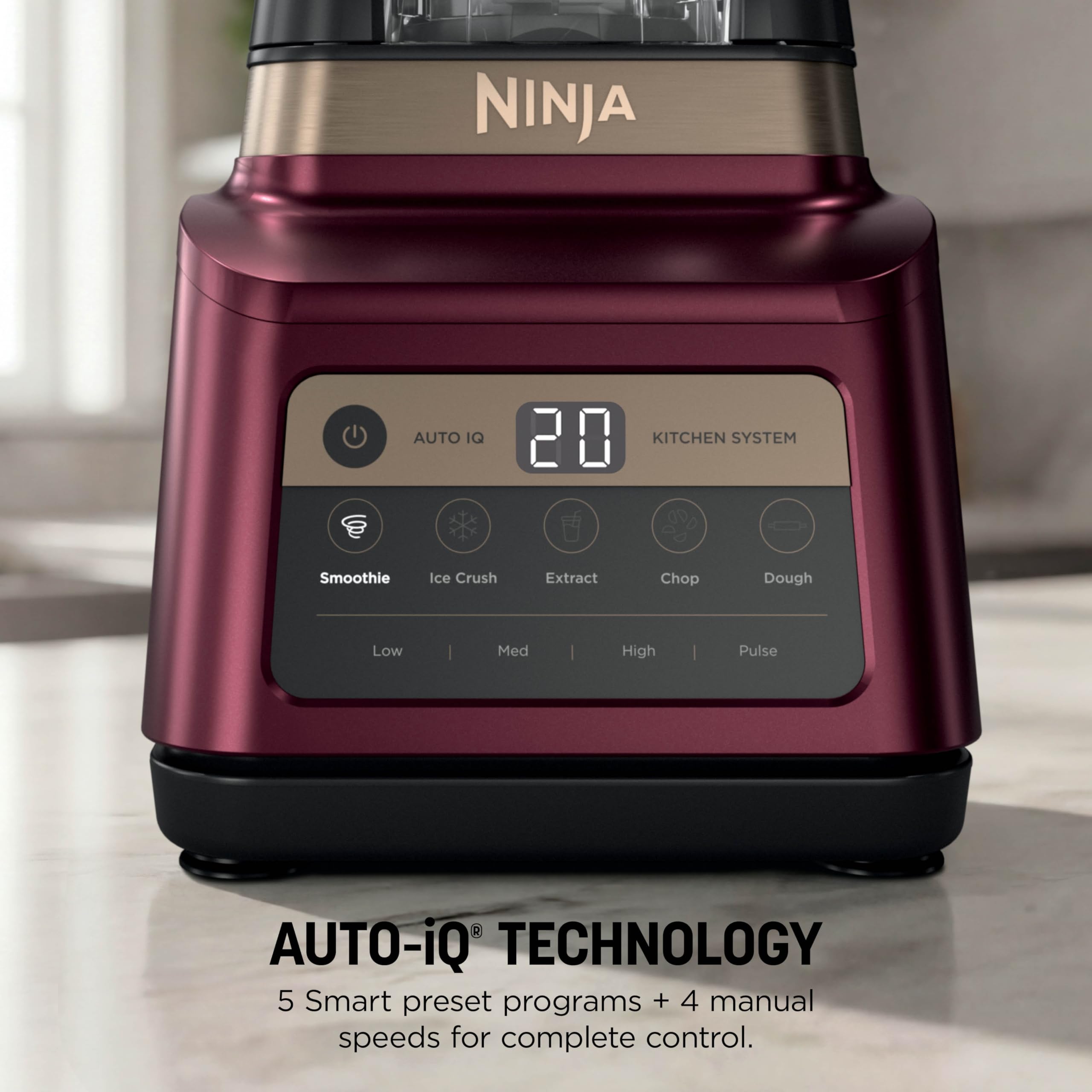 Ninja Professional Plus Blender with Auto-iQ | Smoothie and Ice Cream Maker, Frozen Drink Mixer, Margarita Machine | 3 Auto-iQ Presets, 1400W, 72-oz. Total Crushing Pitcher | Dark Grey | BN701