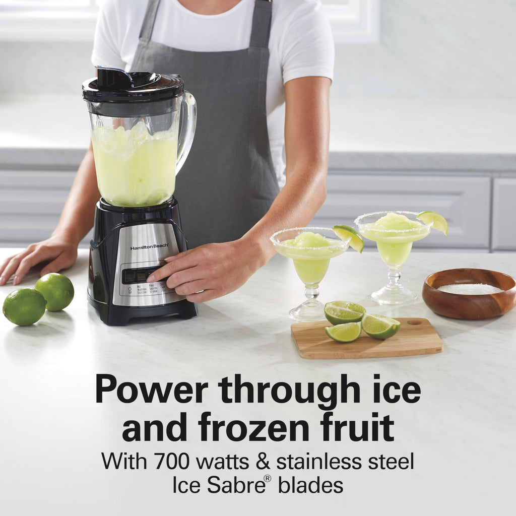 Hamilton Beach Power Elite Wave Action Blender – 700W, 40 oz Glass Jar, 12 Functions