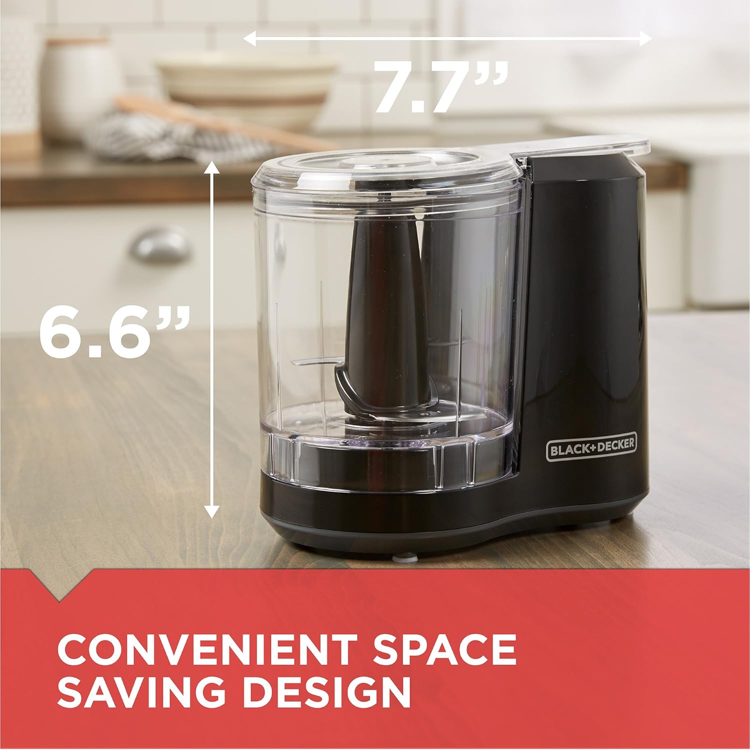 BLACK+DECKER 1.5-Cup Electric Food Chopper, One Touch Pulse, 150W Motor, Stay-Sharp Blade, Dishwasher Safe