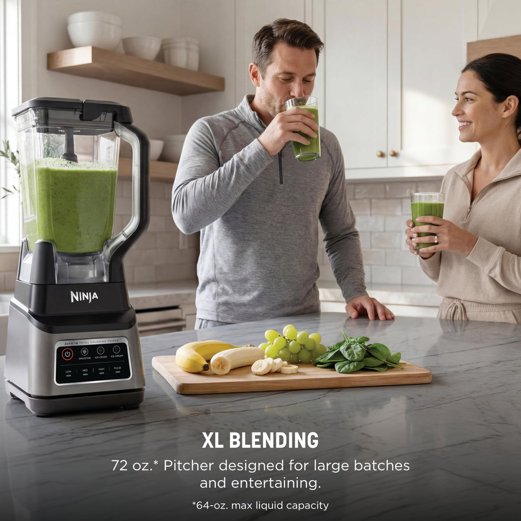 Ninja Professional Plus Blender with Auto-iQ | Smoothie and Ice Cream Maker, Frozen Drink Mixer, Margarita Machine | 3 Auto-iQ Presets, 1400W, 72-oz. Total Crushing Pitcher | Dark Grey | BN701