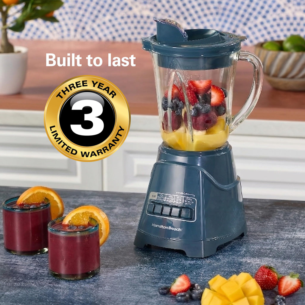 Hamilton Beach Power Elite Wave Action Blender – 700W, 40 oz Glass Jar, 12 Functions