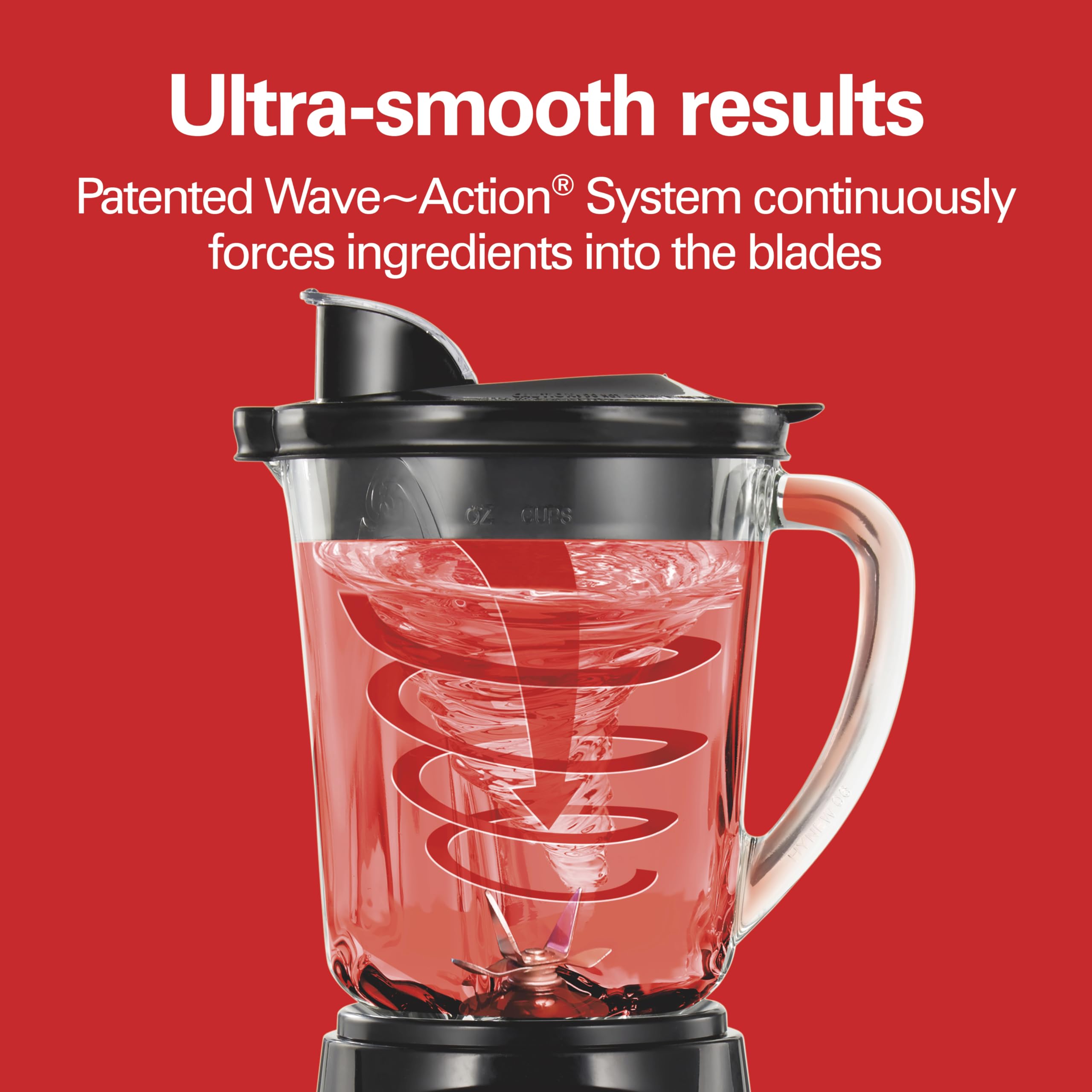 Hamilton Beach Power Elite Wave Action Blender – 700W, 40 oz Glass Jar, 12 Functions