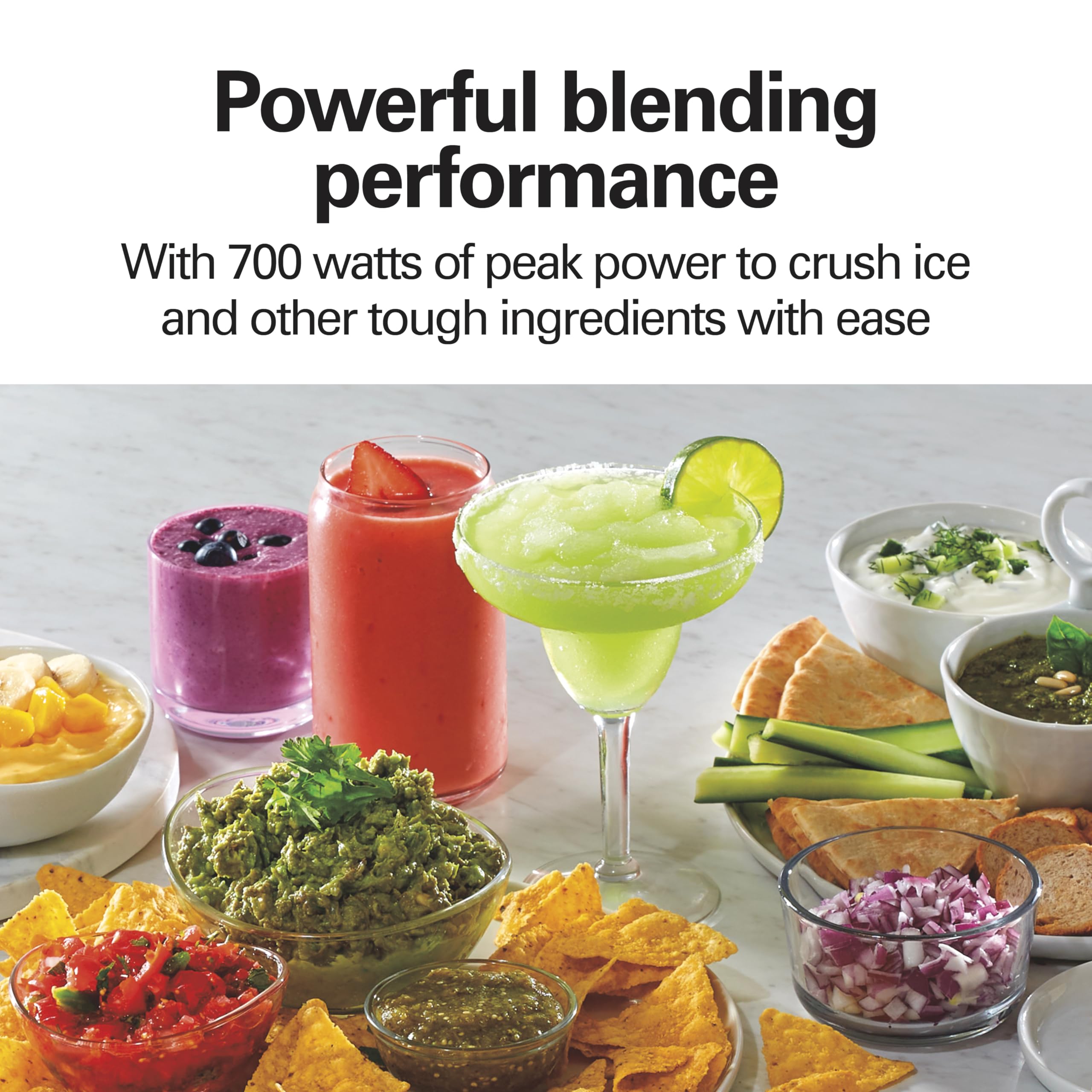 Hamilton Beach Power Elite Wave Action Blender – 700W, 40 oz Glass Jar, 12 Functions