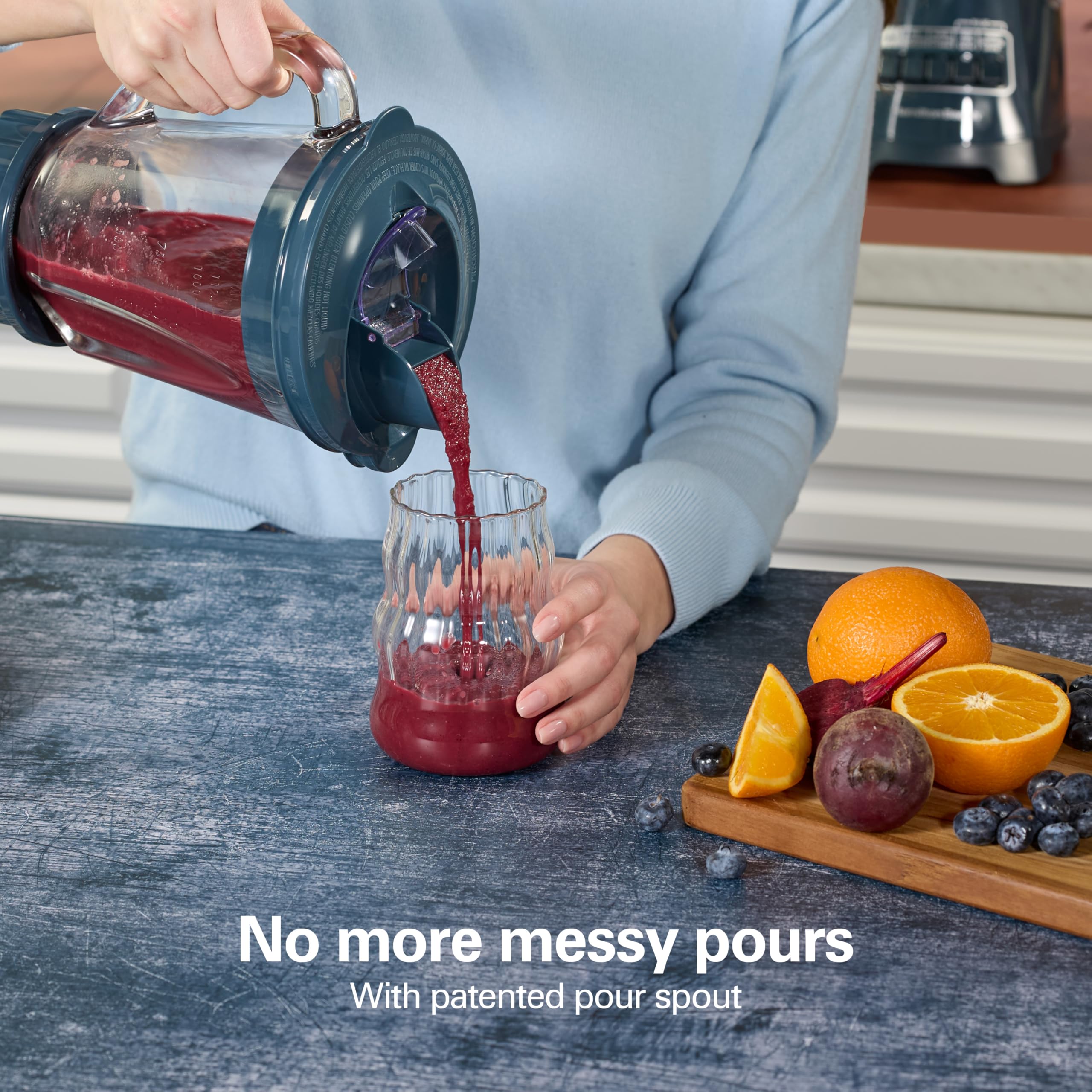 Hamilton Beach Power Elite Wave Action Blender – 700W, 40 oz Glass Jar, 12 Functions